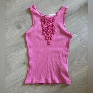 Pink Ruffled tank